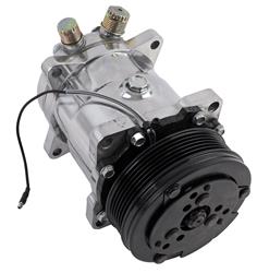 [OER-AC9560P] OER AC9560P: AC9560P Sanden 508 Style A/C Compressor w/ 6-Rib Serpentine Clutch Pulley, Polished Finish, SD508/SD5H14