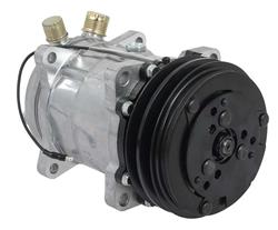 [OER-AC4510N] OER AC4510N: AC4510N Sanden 508 Style A/C Compressor, w/ 2-Groove V-Belt Clutch Pulley, Natural Finish, SD508/SD5H14