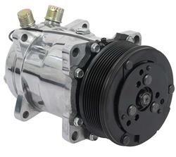 [OER-AC6698P] OER AC6698P: AC6698P Sanden 508 Style A/C Compressor w/ 8-Rib Serpentine Clutch Pulley, Polished Finish, SD508/SD5H14