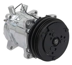 [OER-AC4510P] OER AC4510P: AC4510P Sanden 508 Style A/C Compressor w/ 2-Groove V-Belt Clutch Pulley, Polished Finish, SD508/SD5H14