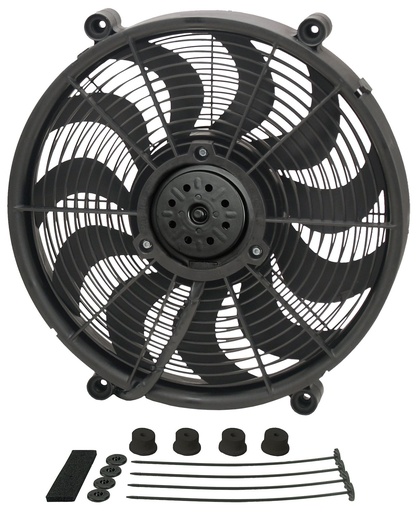 [DER-18217] Derale 18217: 17" High Output Single RAD Electric Fan - Standard Mounting Kit 2400/1800 cfm