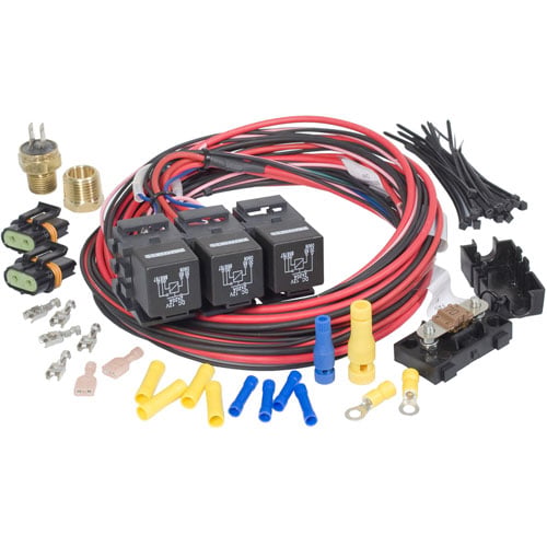 [PRF-30117] Painless Performance Products 30117: Dual Fan-Dual Activation Fan Relay Kit (3) 40 Amp Relays W/Base