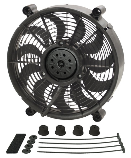 [DER-18212] Derale 18212: 12" High Output Single RAD Electric Fan - Standard Mounting Kit 1450/1000 cfm