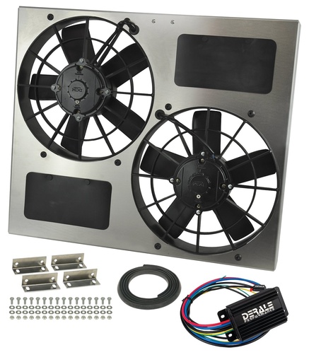 [DER-66830] Derale 66830: High-Output Dual Fan Assembly With PWM Controller
