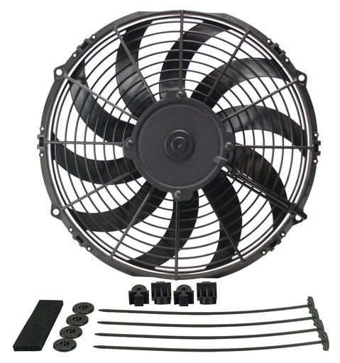 [DER-16112] Derale 16112: 12" High-Output Extreme Ultra-Low Profile Waterproof/Dustproof Puller-Style Electric Fan 1328 CFM