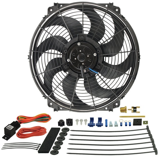 [DER-16016] Derale 16016: 16" Tornado Electric Fan - Thermostat Hardware Kit 2175 CFM