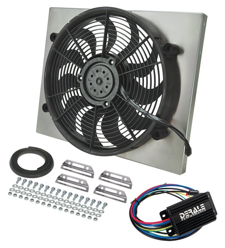 [DER-66823] Derale 66823: Multi-Speed Puller Fan With PWM Controller In Aluminum Shroud Universal Fit