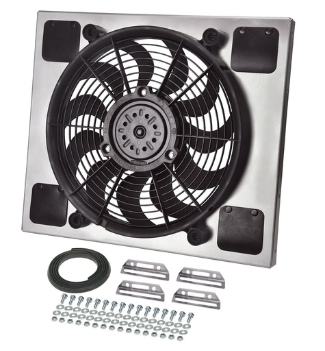 [DER-16817] Derale 16817: Single Speed Electric Puller Fan with Aluminum Shroud Universal Fit