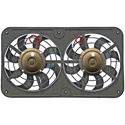 [FLX-105399] Flex-A-Lite 105399: S-Blade Low Profile Universal Dual Electric Fan Pusher Design with VSC Adjustable Thermostat