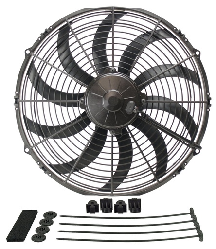 [DER-16114] Derale 16114: 14" High-Output Extreme Ultra-Low Profile Waterproof/Dustproof Puller-Style Electric Fan 1864 CFM
