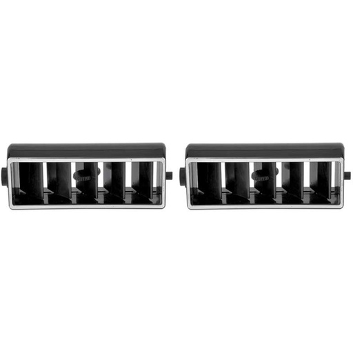 [OER-748615] OER 748615: 748615 A/C Center Dash Air Deflector Vents 1968-1982 GM, Black w/Chrome Trim