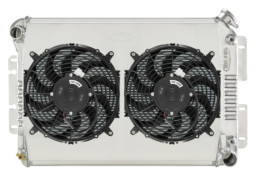[RAD-CHC11ASK] Cold Case Radiators CHC11ASK: Aluminum Performance Radiator with Fan and Shroud Kit 1967-1969 GM F-Body Big Block Engine, Automatic Transmission