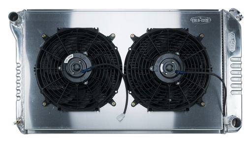 [RAD-GMA42SK] Cold Case Radiators GMA42SK: GMA42SK Aluminum Performance Radiator with Dual 14 in. Fans for 1968-1977 GM A-Body