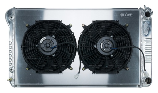 [RAD-GMA546AK] Cold Case Radiators GMA546AK: GMA546AK Aluminum Performance Radiator with Dual 12 in. Fans for 1968-1977 GM A-Body LS Swap