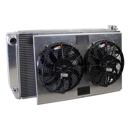 [GRI-CU-25241-X] Griffin Radiators CU-25241-X: ClassicCool ComboUnit Universal Fit Radiator and Fan Single Pass Crossflow Design 27.50" x 15.50" with No Options