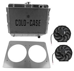 [RAD-MOP750-5K] Cold Case Radiators MOP750-5K: Aluminum Performance Radiator and Fans for Select 1966-1974 Mopar Models with Hemi Engine Swap