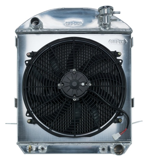 [RAD-STF900AK] Cold Case Radiators STF900AK: Crossflow Aluminum Performance Radiator with Fan 1924-1927 T-Bucket Roadsters