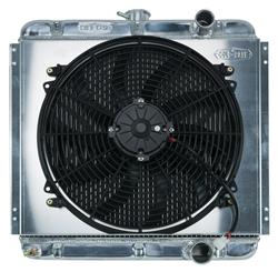 [RAD-FOM561K] Cold Case Radiators FOM561K: Aluminum Performance Radiator with Fan 1967-1970 Ford Mustang