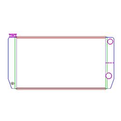 [GRI-1-58271-XS] Griffin Radiators 1-58271-XS: MegaCool Universal Fit Radiator Dual Pass Crossflow Design 31" x 15.50" with Straight Outlet