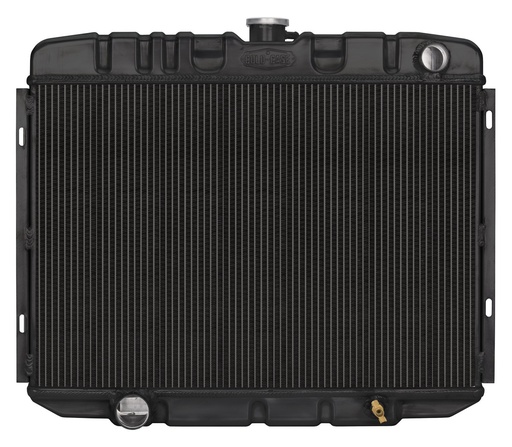 [RAD-FOM588B] Cold Case Radiators FOM588B: FOM588B Black Night Rider Series Aluminum Performance Radiator for 1967-1970 Ford Mustang w/Big Block, Manual