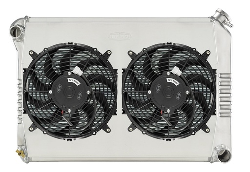 [RAD-CHN548SK] Cold Case Radiators CHN548SK: Aluminum Performance Radiator with Fan and Shroud Kit 1968-1979 Chevy Nova with Big Block Engine, Manual Transmission