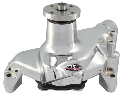 [TFF-1675AB] Tuff Stuff 1675AB: SuperCool Water Pump Polished 1987-95 Small Block Chevy V6-V8 TBI
