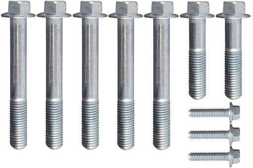 [ICB-551374-CTR] ICT Billet 551374-CTR: 551374-CTR Water Pump and Thermostat Housing Bolt Kit for GM Gen V LT Engines [Center WP Pulley]