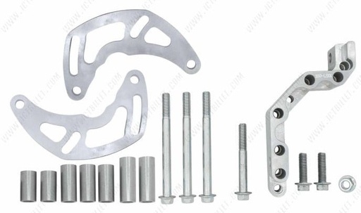 [ICB-551177LS0-3] ICT Billet 551177LS0-3: Low Mount Alternator Bracket for GM LS Engines w/Truck/SUV Crank Pulley Spacing and Electric or Remote Water Pump or Motor Plate