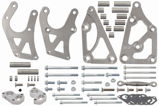 [ICB-551396LS0WP3] ICT Billet 551396LS0WP3: Alternator and Power Steering Pump Bracket Kit GM LS