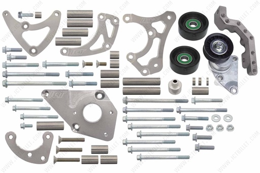 [ICB-551569LS0-3] ICT Billet 551569LS0-3: LS Alternator Relocation and LS1 Power Steering Pump Bracket Kit