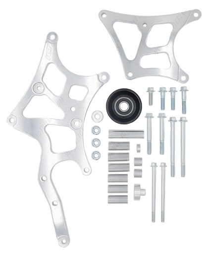 [ICB-551519-LT-3] ICT Billet 551519-LT-3: 551519-LT-3 Alternator & Power Steering Pump Relocation Bracket Kit for GM LT Gen V Engines [Left/Driver Side]