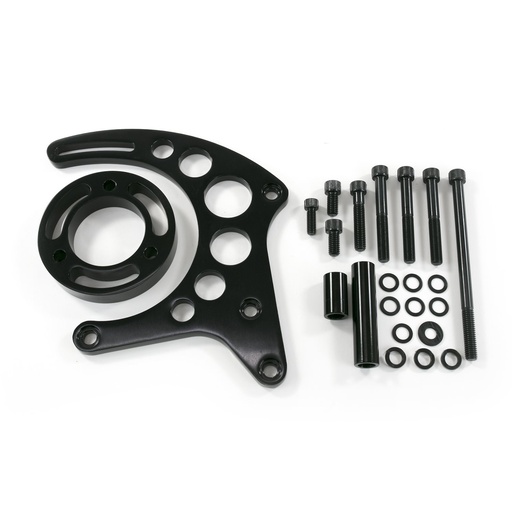 [TSN-JM9121BK] Top Street Performance JM9121BK: JM9121BK Alternator 10SI Bracket, Aluminum SBC High-Mount Long Water Pump, Black