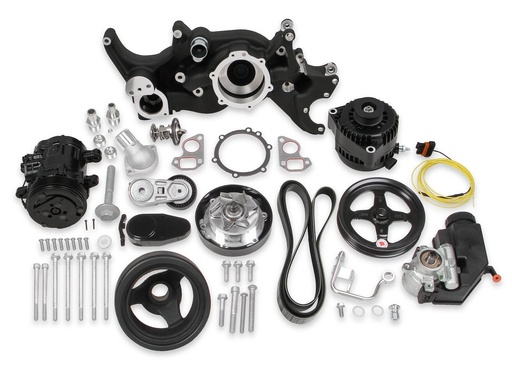 [HLY-20-185BK] Holley 20-185BK: 20-185BK LS Mid-Mount Complete Accessory Drive Kit