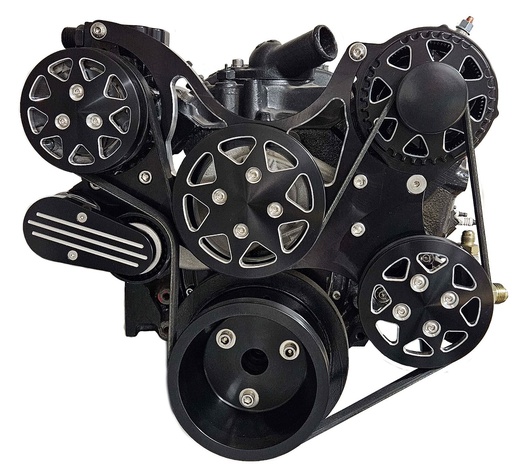 [AAY-FDS-SBC-201] All American Billet FDS-SBC-201: Serpentine Belt Front Drive System Small Block Chevy