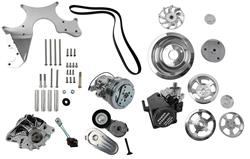 [TSN-DS35014X] Top Street Performance DS35014X: DS35014X Small Block Chevy Serpentine Front Drive System, With Integral