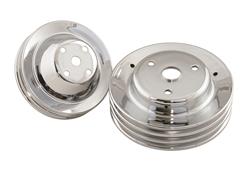 [MRG-4963] Mr Gasket 4963: Chrome Pulley Set 1969-85 Small Block Chevy