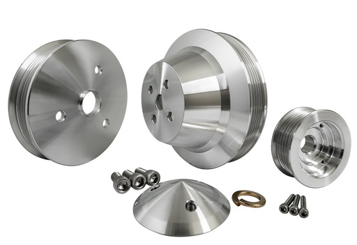 [MCH-6210] March Performance 6210: Serpentine Conversion Pulley Set - Performance Ratio Small Block Chevy