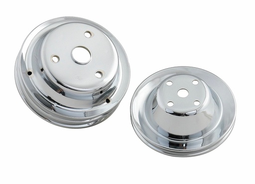 [MRG-4962] Mr Gasket 4962: Chrome Pulley Set 1969-85 Small Block Chevy
