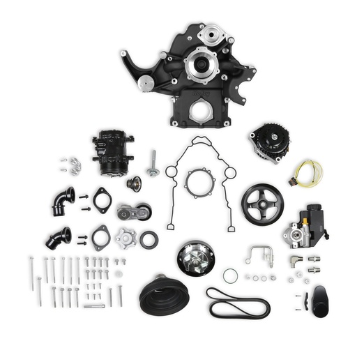 [HLY-20-291BK] Holley 20-291BK: 20-291BK Gen III Hemi Mid-Mount Complete Accessory Drive Kit [Engines with VVT]