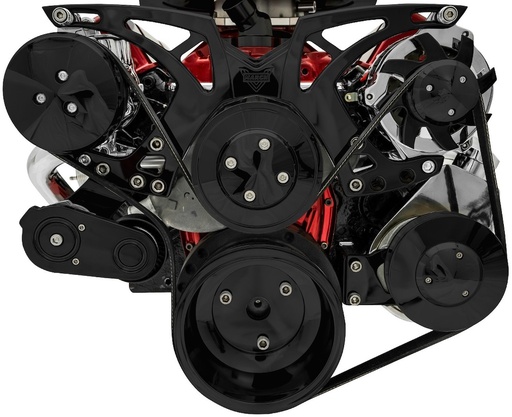 [MCH-21155-08] March Performance 21155-08: 21155-08 Small Block Chevy Black Style Track Serpentine Kit (AC/PS/ALT)