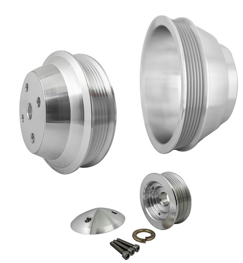 [MCH-7310] March Performance 7310: Serpentine Conversion Pulley Set - High Water Flow Ratio Big Block Chevy