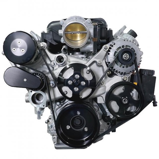 [VTA-175025] Vintage Air 175025: 175025 Front Runner Engine Accessory Drive System, GM LS, Wet-Sump, Black, with Power Steering