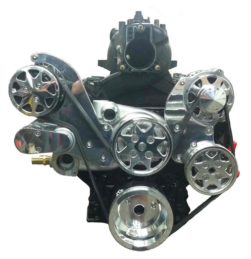 [AAY-FDS-LS-101-E] All American Billet FDS-LS-101-E: Serpentine Belt Front Drive System GM LS1/2/3/6