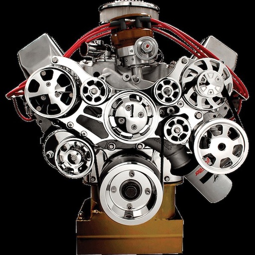 [BSP-14600P] Billet Specialties 14600P: Tru Trac Premium Serpentine Kit BB-Ford with Power Steering, with A/C Includes: