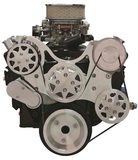 [AAY-FDS-SBC-301] All American Billet FDS-SBC-301: Serpentine Belt Front Drive System Small Block Chevy