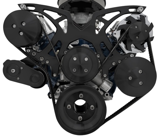 [MCH-30490-08] March Performance 30490-08: 30490-08 Small Block Ford Black All Inclusive Style Track Serpentine System (AC/PS/ALT)
