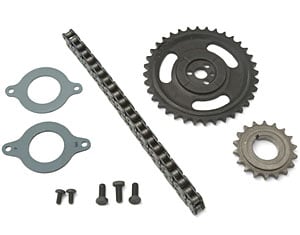 [NAL-12371043] Chevrolet Performance 12371043: Timing Chain Kit - Single Roller Design 1987-up Small Block with Hyd. Roller Cam