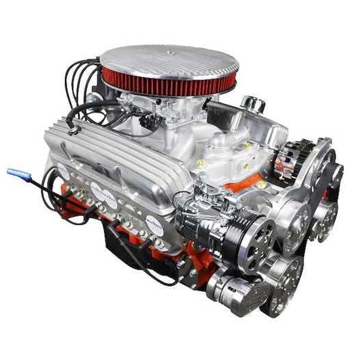 [MLL-BP38318CTFKV] Blueprint Engines BP38318CTFKV: BP38318CTFKV GM Compatible Small Block Chevy 383 ci. Low Profile Deluxe Fuel Injected Crate Engine w/Black Pulley Kit [436 HP]