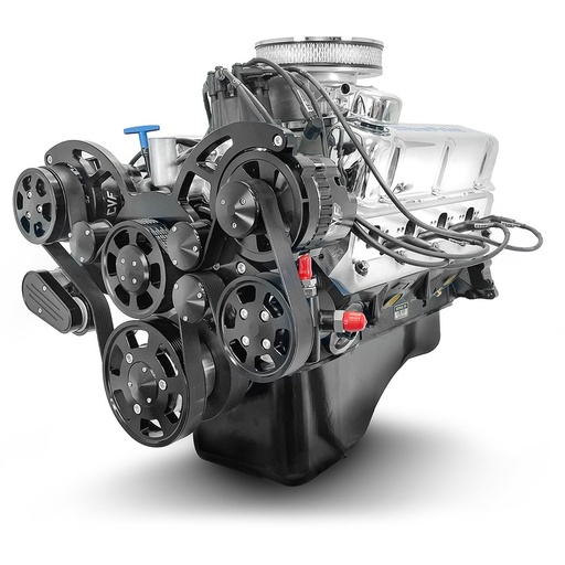 [MLL-BP302CTFKB] Blueprint Engines BP302CTFKB: BP302CTFKB Ford Small Block Compatible 302 ci. Crate Engine w/Black Pulley Kit [Front Sump]