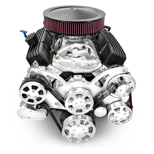 [MLL-B400KTKX] Blueprint Engines B400KTKX: B400KTKX Standard Edition GM Compatible Builder Series, Carb, Polished Pulley Kit